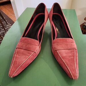 Boden Pale Pink Suede Kitten Heels Size 42 (11)